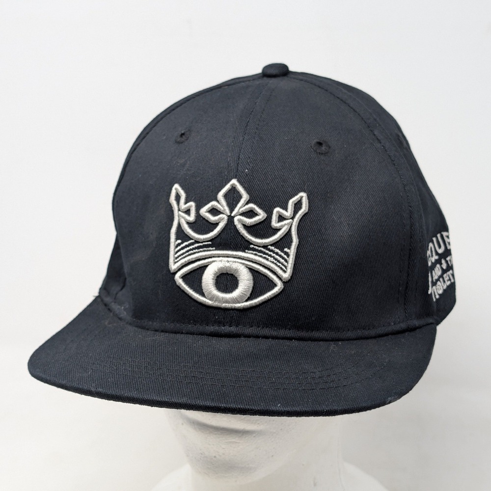 McQueen and the Violet Fog Gin Snapback Hat Black Embroidered Logo Cap XXL
